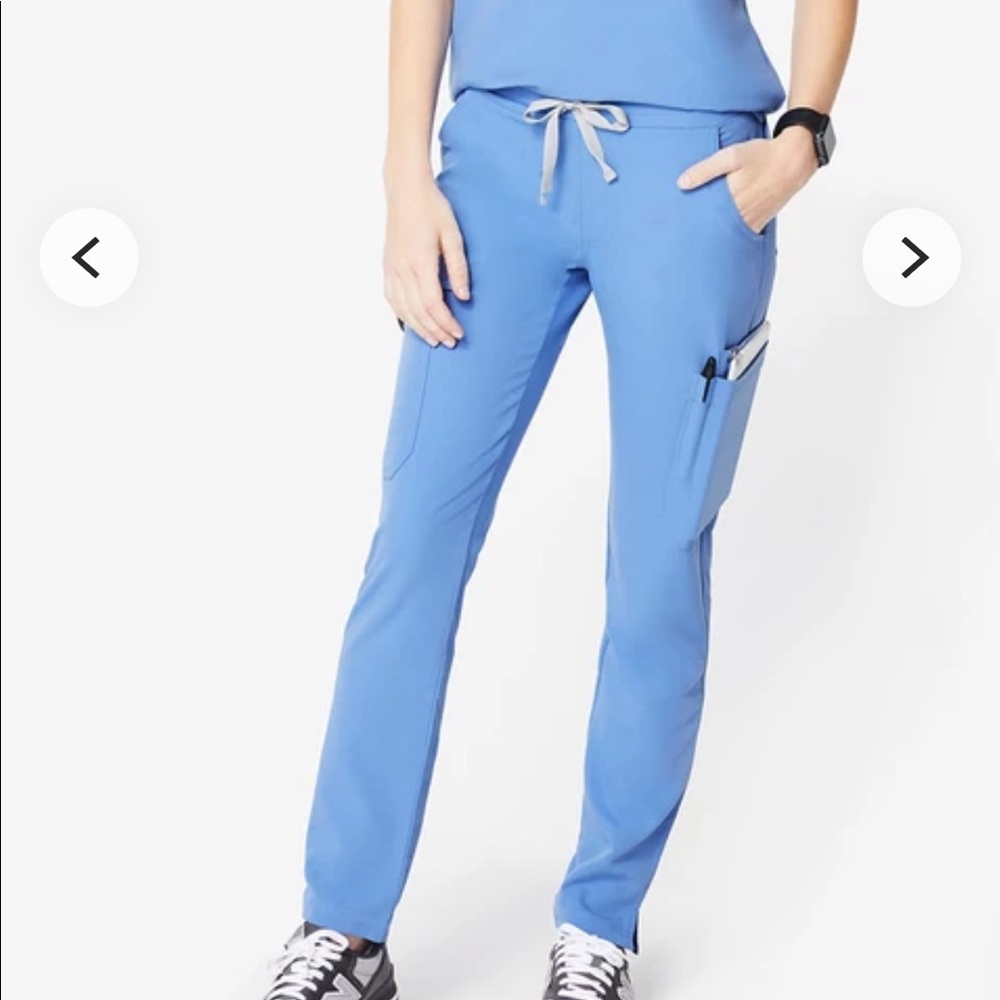 Figs Yola Skinny Scrub Pants Ceil Blue Small/Tall